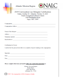 Delegate Certification Form